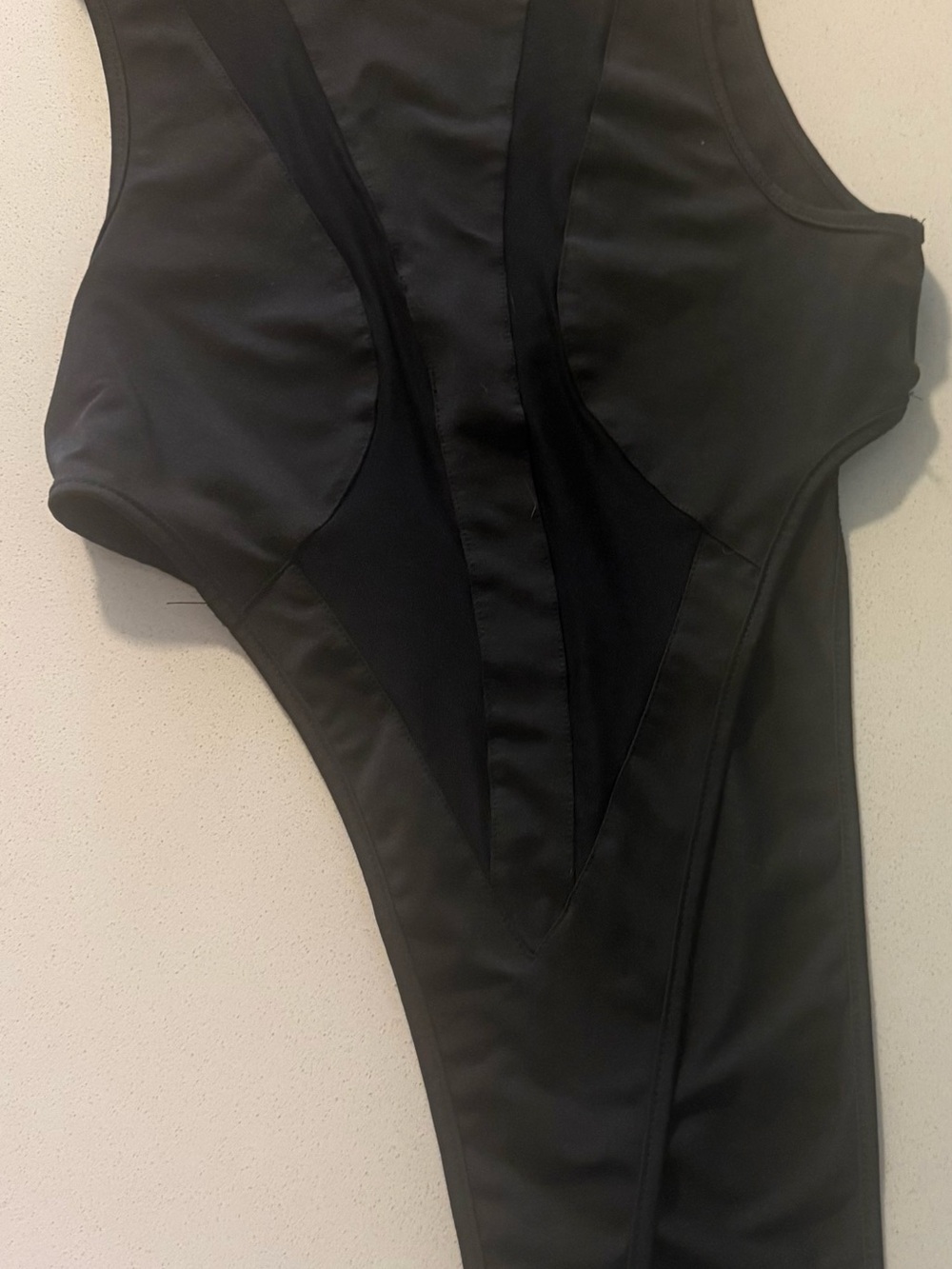 Black Sculpting One-Piece bodysuit used for dance competition like new AM